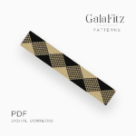 Black-gold weaving bead loom pattern