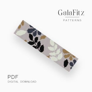 Abstract Botanical Peyote Bracelet Pattern