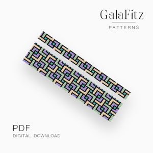 Modern geometry bead loom pattern