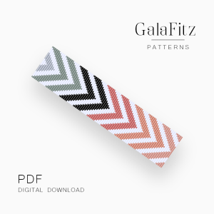 Modern Chevron Angled Loom Bracelet Pattern