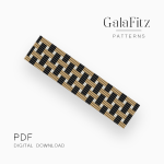 Modern Gold and Black Loom Bracelet Pattern – Elegant Beadwork for Beginners