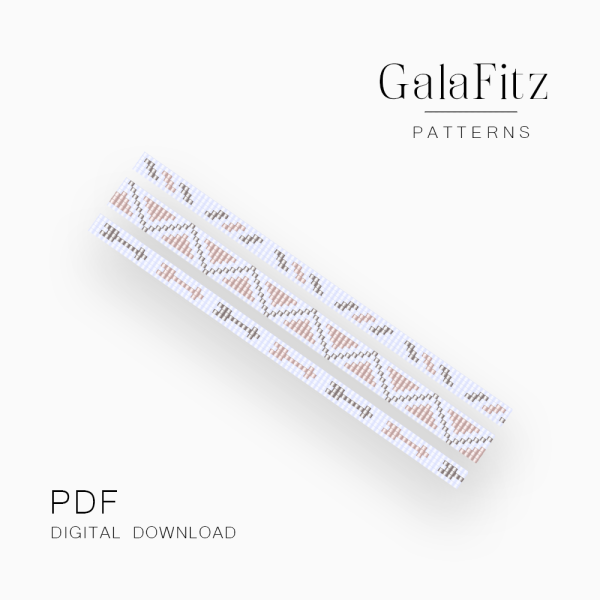 Geometric Loom Bracelet Pattern Set – 3-in-1 PDF