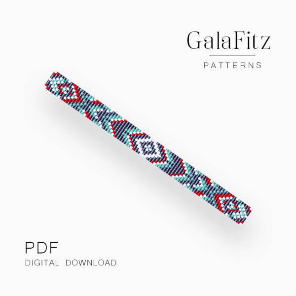 Native Ornament Loom Bracelet Pattern – Tribal Design