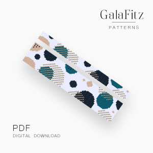 Abstract Pebble Circles Loom Bracelet Pattern