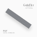 Black & White Loom Bracelet Pattern PDF