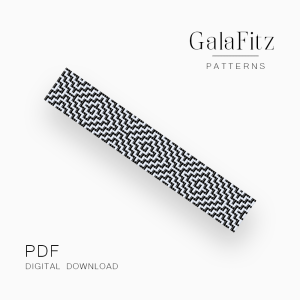Black & White Loom Bracelet Pattern PDF