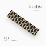 Gold-black weaving bead loom pattern