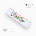 Pink rose bead loom pattern