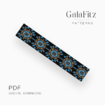 Bronze blue lace bead loom pattern