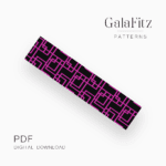Neon pink geometry bead loom pattern