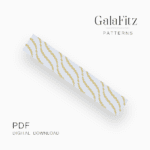 Golden waves bead loom pattern
