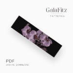 Purple orchid peyote pattern