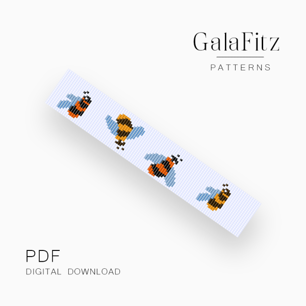 Bee Loom Bracelet Pattern PDF