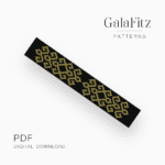 Golden elegance bead loom pattern