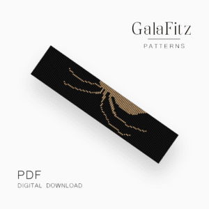 Golden spider bead loom pattern