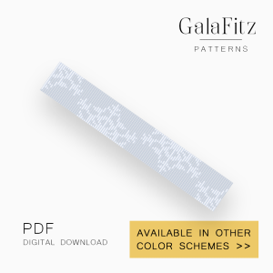 Crystal Snowflake Loom Bracelet Pattern PDF