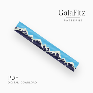 Snowy Mountain Horizon Loom Bracelet Pattern