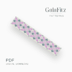 Pink-grey bead loom pattern