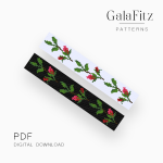 Rose Branch Floral Loom Bracelet Pattern