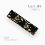 Golden monogram bead loom pattern