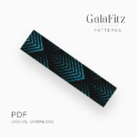 dark blue abstract bead loom