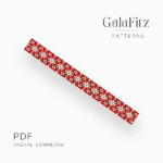 red ornament bead loom