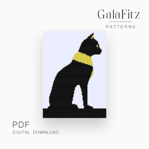 egyptian cat beaded tapeastry pattern