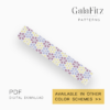 pastel color flowers peyote bracelet making pattern