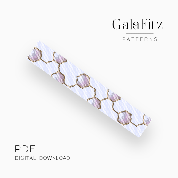 Hexagon Peyote Bracelet Pattern – Honeycomb Design