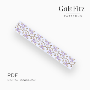 pastel color flowers bead loom pattern