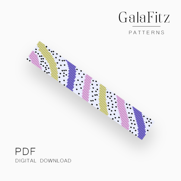 Pastel Confetti Loom Bracelet Pattern PDF
