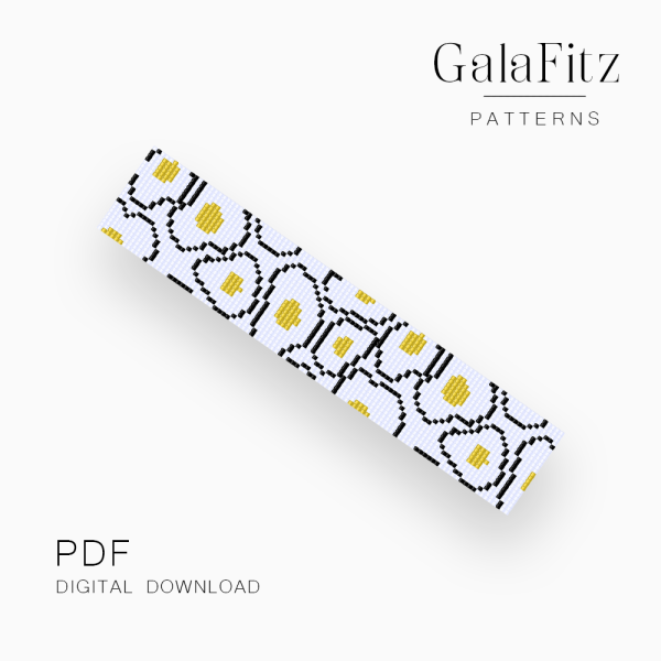 Fried Egg Pop Art Loom Bracelet Pattern
