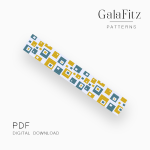 Retro Square Loom Bracelet Pattern PDF