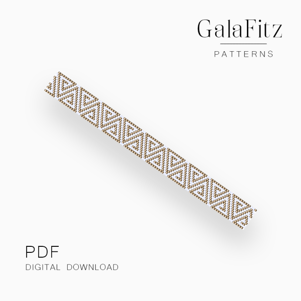 Modern Triangle Peyote Bracelet Pattern Download