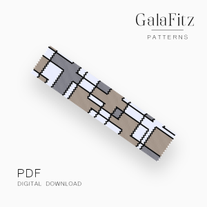 Modern Geometric Peyote Bracelet Pattern