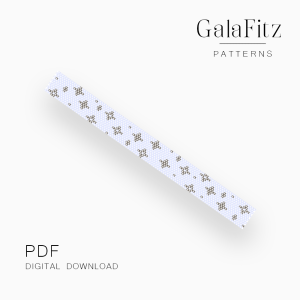Silver Star Scatter Peyote Bracelet Pattern