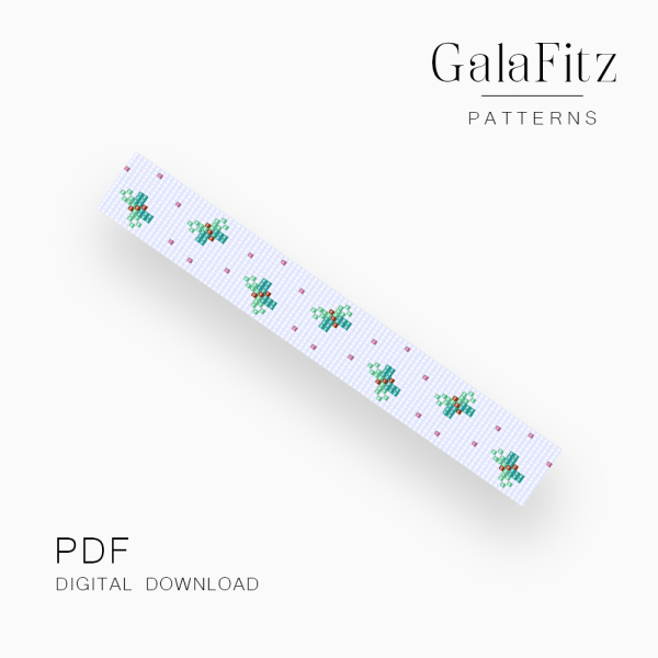 Tiny Butterfly Loom Bracelet Pattern PDF