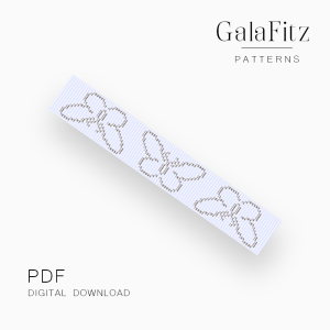 Minimalist Butterfly Outline Loom Bracelet Pattern