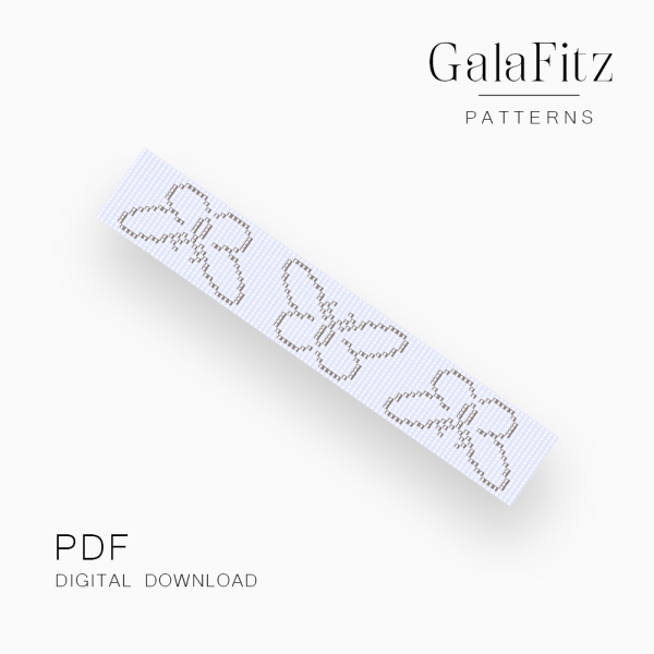 Minimalist Butterfly Outline Loom Bracelet Pattern
