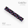 Pastel chain link peyote bracelet pattern in blue, purple, pink, and white for even and odd count peyote.