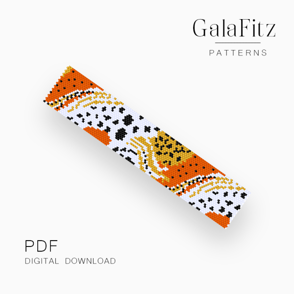 wild safari peyote bracelet pattern