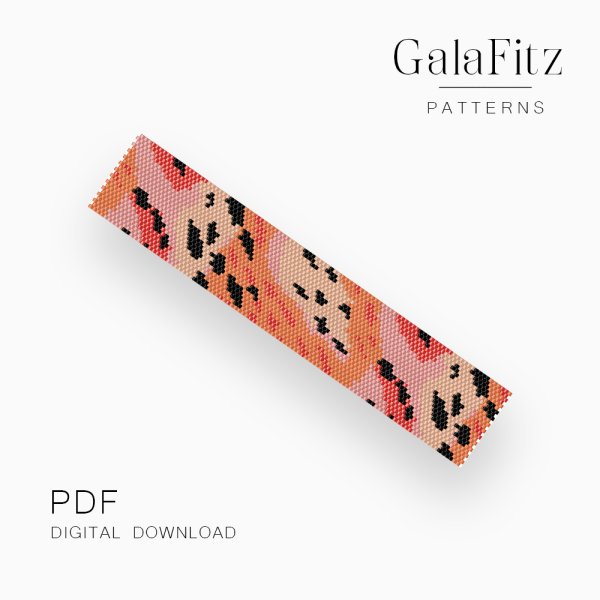 Abstract Speckled Peyote Bracelet Pattern