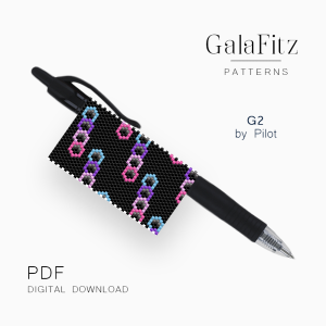 Colorful chain pen wrap pattern
