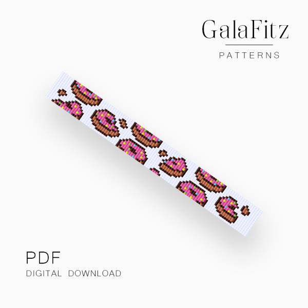 pink donut loom bracelet pattern