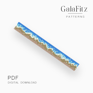 Ocean Wave Peyote Bracelet Pattern PDF
