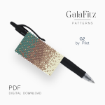 Green Ombre Peyote Pen Wrap Pattern PDF