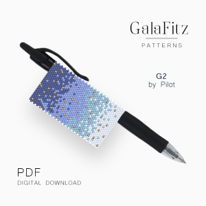 Blue Ombre Pen Wrap Pattern PDF for Pilot G2