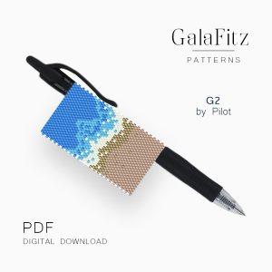 Blue Ocean Gradient Pen Wrap Loom Pattern PDF