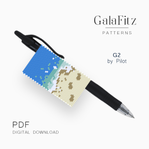 Ocean Shore Gradient Peyote Pen Wrap Pattern