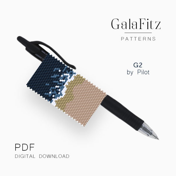 Ocean Shore Gradient Peyote Pen Wrap Pattern